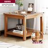 Mesa de Centro Pequeña para Sala de Estar, Mini Mesa Cuadrada de Estilo Antiguo, Mesa de Esquina para Sofá con Patas de Madera Maciza, Mesa Cuadrada para Balcón