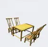 Juego de mesa y silla de bambú para patio exterior mesa y silla de bambú mesa de centro de bambú mesa y silla tejidas de bambú estufa para hervir té vajilla de bambú mesa de los ocho inmortales
