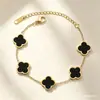Pulsera de Acero de Titanio de 13 mm con Diseño de Trébol de Cuatro Hojas, de Lado Único y Doble Cara, Moda de Alta Gama, Calidad Premium, Lujo Ligero