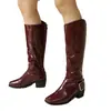 Botas de Tacón Grueso Nuevas Otoño e Invierno Flecha 40-43 Tallas Grandes Botas de Jinete Calzado para Mujer
