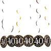 CHEERS TO YEARS Bandeira de aniversário 18-90th Birthday Party decorativo espiral pendurando ornamentos atacado