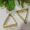 Acessórios de cobre de jóias DIY 20 * 4mm triângulo duplo furo triângulo tridimensional dois furos