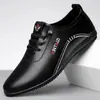 Sapatos Masculinos de Couro de Lado Único, Sapatos Masculinos de Couro para Outono e Inverno, Sapatos de Condução Casuais e Confortáveis, Sapatos de Couro Versáteis para Negócios, Sapatos Impermeáveis