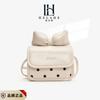 Bolso Infantil Estilo Coreano Lindo Moño Niña Bolso Cuadrado Pequeño Retro Cuero Aceitado Lunares Redondos Bolso Cruzado para Padres e Hijos Bolso para Labial