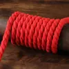 Cuerda de algodón de tres cabos para manualidades, cuerda decorativa blanca, cuerda de unión tejida a mano, cuerda de cáñamo gruesa, cuerda para bolsa de cordón, cuerda fina torcida resistente al desgaste
