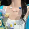 Collar Colgante de Concha Estrella de Mar Dopamina Primavera Verano Vacaciones en la Costa Cadena Clavicular de Nicho Moda Lujo Ligero Collar para Mujer