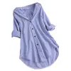 Grandes Cantidades en Stock de Camisas de Mujer de Estilo Nuevo Europeo y Americano de Amazon, Sueltas, con Rayas Verticales, de Longitud Media, Camisas de Manga Larga Casuales y de Moda