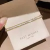 Pulsera de cuadros dorada, pulsera de anillo de circonita ultrabrillante, lujo ligero, pulsera exquisita de alta gama, moderna y versátil, joyería estilo Ins