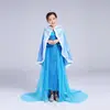 Vestido de princesa congelada terciopelo no invertido lentejuelas forro polar engrosado otoño e invierno vestido de navidad para niñas actuación de cumpleaños