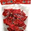 Laço de Natal para fabricante 5,5cm12 laços vermelhos dourado e prateado tecido vermelho pingente de decoração para árvore de Natal