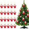 Enfeite de Pendurar Papai Noel Aveludado, Decoração de Árvore de Natal de 3 Polegadas (6,5 cm), Pingente de Papai Noel Macio de Veludo para Decoração de Feriados