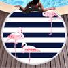 Vendas Diretas da Fábrica Toalha de Praia Redonda Estampada Microfibra com Franja Toque Macio e Logotipo Imprimível Flamingo