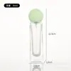 Botellas de Perfume de Cierre a Presión Esféricas de Colores al por Mayor, Botellas Cuadradas de Muestra de Vidrio Transparente, Botellas de Spray de Presión Portátiles para Viaje