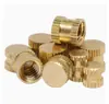 Porca de cobre serrilhada para furo cego tipo B GB/T 809B porca de cobre de inserção termo-fundida porca de cobre moldada por injeção M2-M10