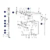 Haste de Calcador A4 A3 Máquina de Costura Reta para Computador Parafuso de Ajuste de Pressão Haste Superior do Calcador Guia da Haste Superior Máquina de Costura JACK