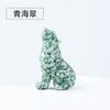 Natural Crystal Wolf animal escultura pedra semi-preciosa etiqueta mineral casa desktop decoração artesanato ornamentos
