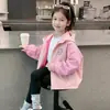 Macacão de Lã para Meninas Primavera e Outono Roupa Externa 2026 Novo Outono Infantil Plus Lã Impermeável Camisa Jaqueta de Montanhismo