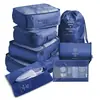Bolsa de Viaje Transfronteriza para Organización y Almacenamiento de Equipaje, Juego de Ocho Piezas para Almacenamiento de Ropa, Impermeable, Clasificación de Ropa y Portátil