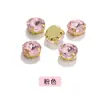 Base Dourada Satélite Quatro Garras Vidro de Cristal Costurado à Mão Strass Acessórios DIY para Roupas Materiais para Acessórios de Cabelo Strass Redondo