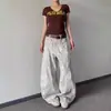 Jeans de Pierna Ancha Sueltos Unisex de Moda Lavados Desgastados Descoloridos Estilo Retro Americano Transfronterizos de Longitud hasta el Suelo