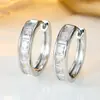 Pendientes de botón de diamante de fila única más vendidos transfronterizos para mujer, de lujo ligero con un toque de alta gama, aros geométricos, pendientes versátiles y de moda para el día a día