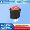 KCD2-101D círculo superior diâmetro inferior 23 interruptor basculante redondo grande 2 pinos segunda marcha sem luz capa sólida vermelha