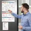 Pizarra magnética para uso transfronterizo, pegatina para refrigerador, calendario borrable, pizarra de mensajes de borrado en seco, planificador de precios removible