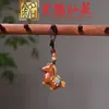 Pingente Chaveiro Cavalo Pintado, Ornamento Pendurado Carruagem de Cavalo Esculpida em Sândalo Yiming Xianyuan, Pingente de Bolsa, Corrente para Celular Presente