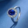 Joyería de Corazón Transfronteriza Clásica Zafiro Taman Denier con Forma de Anillos Aretes Colgante Europa y América