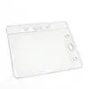 Porta-crachá transparente de PVC macio à prova d'água, adequado para formatos horizontal e vertical, porta-crachá de funcionário, protetor de crachá de estudante