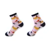 Calcetines Transfronterizos Amazon Calcetines Nuevos de Moda Primavera y Verano Caricatura de Dachshund Bloques de Color Calcetines de Media Pantorrilla para Mujer Calcetines Zhuji