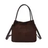 Bolsa vintage de alta costura de grande capacidade, novo modelo outono 2026, bolsa feminina simples, bolsa de ombro e transversal, bolsa tipo sacola para o dia a dia