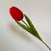 Siente Flor de Tulipán Artificial Hidratante Decoración del Hogar Accesorios para Fotografía Flor Falsa Tulipán Flor Falsa Flor de Boda
