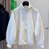 2025 Nueva Chaqueta Versátil Estilo Coreano Diseño de Lunares con Capucha Protección Solar para Mujeres Tallas Grandes mm Aspecto Adelgazante que Reduce la Edad Chaqueta Transpirable