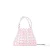 Bolsa de cuentas rosa para fabricante bolsa de cuentas bolsa portátil de cuentas de cristal para mujer verano nuevo bolso de hombro bolso pequeño