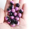 8*16mm Acrílico Duas Cores Imitação Olho de Tigre Laqueado Furo Reto Contas Redondas DIY Miçangas Feitas à Mão Corrente de Celular Acessórios para Pendurar em Bolsa