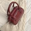 Bolso de Mano Retro Texturizado al por Mayor Bolso de Mujer 2023 Nueva Moda Bolso Bowling Simple Combinable Bandolera Pequeño Bolso Cuadrado