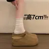 Nuevas Zapatillas Birkenstock de Suela Blanda con Puntera Retro para Aumentar Altura 2026 Zapatillas Perezosas Zapatos de Trabajo de Suela Gruesa para Personas Bajas