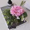 Nuevo Artefacto de Flores Combinación Hortensia Eucalipto Artefacto de Flores para el Hogar Sala de Estar Entrada Adornos de Flores Transfronterizos Flor de Seda