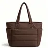 Bolsa de Viaje Nueva Acolchada Transfronteriza, Bolso de Mano Ligero Casual de Gran Capacidad Esponjoso para Mujer, Bolso de Hombro
