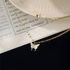 Collar de doble capa de mariposa de diamante flash estilo coreano para mujer, diseño de nicho, sensación de temperamento suave, celebridad cibernética ins, estilo frío, cadena para clavícula