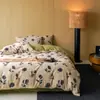 Nuevo Juego de Cuatro Piezas de Terciopelo de Leche, Cubre Edredón de Felpa de Terciopelo Coral Francés Retro, Juego de Cama de Invierno de Lana de Tres Piezas