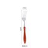 Cuchillo, tenedor y cuchara de acero inoxidable 304 transfronterizos, vajilla creativa con mango redondo de madera, vajilla de estilo occidental, cuchillo para carne, tenedor y cuchara de té