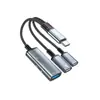 Adequado para Celulares Apple 60W Leitor de Cartão Tudo-em-Um Cartão Sdtf USB Multifunção Adaptador de Fone de Ouvido Tipo-C