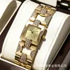 Reloj de pulsera para mujer estilo retro nuevo transfronterizo, bisel cuadrado, incrustado de diamantes, reloj de mujer estilo inglés, correa de acero, venta al por mayor