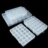 Caja Transparente de Plástico PP con 24 Compartimentos Caja para Joyería de Perlas Caja para Almacenamiento de Frijoles DIY Caja Organizadora para Piezas de Ferretería
