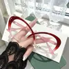 Armazón de Gafas Mate con Forma de Mariposa Personalizado Gafas Europeas y Americanas para Chicas Populares Adelgazantes del Rostro Gafas para Miopía Armazón Versátil de Gama Alta con Bloqueo de Luz Azul