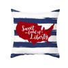 Funda de Almohada Día de la Independencia Americana Shopee Estampado Piel de Melocotón Funda de Almohada para Sofá de Sala de Estar en Casa Funda de Cojín Transfronteriza