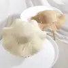 Sombrero Estilo Coreano para Mujer, Ala Ancha de Verano, Lazo de Perlas, Borde Ondulado Sombrero de Paja, Salida a la Playa, Vacaciones, Sombrero para el Sol Protección Solar
