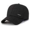 Nova Touca de Inverno para Homens de Meia-Idade e Idosos, Touca de Algodão Quente para Exterior, Boné Casual de Pai, Boné de Baseball de Lã Espessado